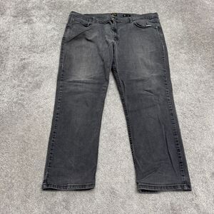 Lee S-Gene Cone Regular Fit Straight Denim Jeans Mens 42x30 Stone Wash Grunge